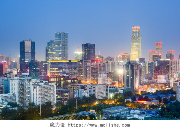 北京市繁华的城市夜景